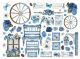 STP Die-Cuts/Ephemera/Stanzteile - Blue Land