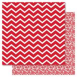 RRI Cardstock - Bella! Fusion Red Chevron