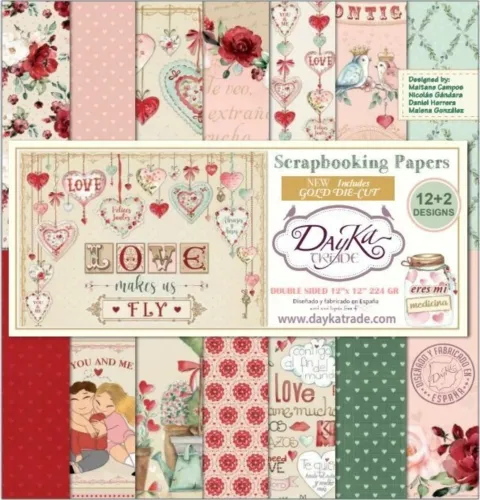 DYK Paper Pad 12"x12" - Love Makes Us Fly