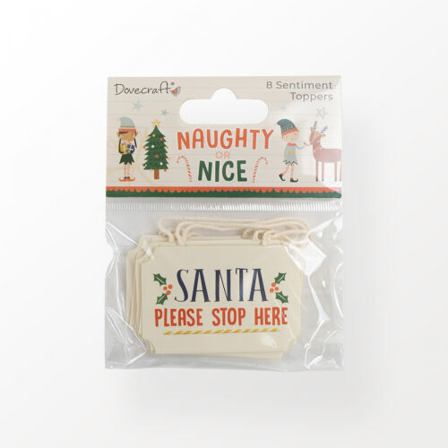 DVC Embellishment -  Naughty or Nice Hanging Sentiment Toppers