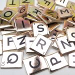 DVC Embellishment - Mini Printed Letter Tiles Rose Gold...