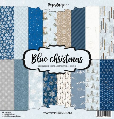 PPD Paper Pad 12"x12" - Blue Christmas