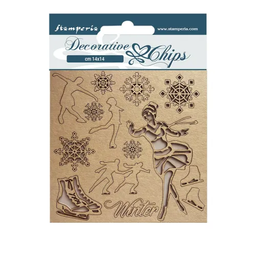 STP Decorative Chips/Laserstanzteile - Sweet Winter Ice Skater