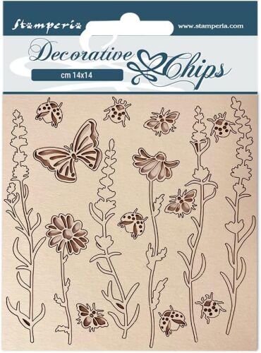 STP Decorative Chips/Laserstanzteile - Provence Flowers and Butterflies