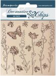 STP Decorative Chips/Laserstanzteile - Provence Flowers...