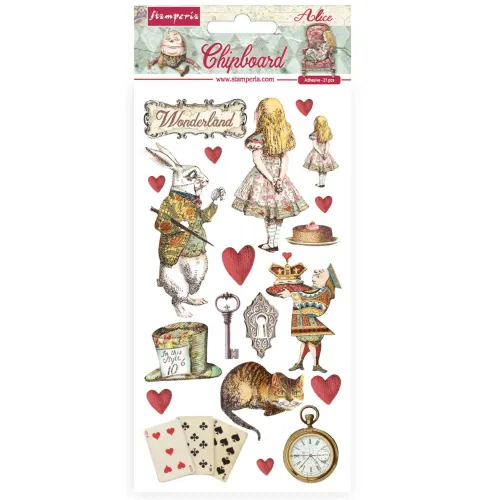 STP Chipboard Sticker 15x30 cm - Alice in Wonderland