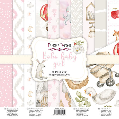 FDC Paper Pack 8x8" - Boho Baby Girl
