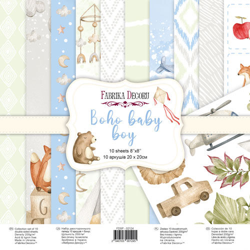 FDC Paper Pack 8x8" - Boho Baby Boy