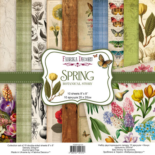FDC Paper Pack 8x8" - Spring Botanical Story