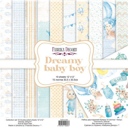 FDC Paper Pack 12x12" - Dreamy Baby Boy