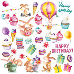 FDC Cut-Out Sheet 8"x8" - Sweet Birthday