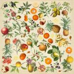 FDC Cut-Out Sheet 12"x12" - Exotic Fruits