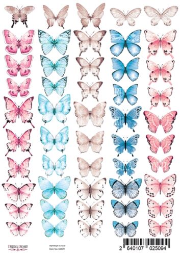 FDC Cut-Out Sheet A4 - Butterflies 2