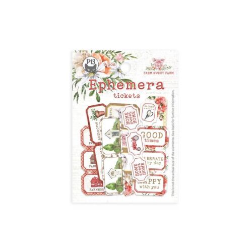 P13 Embellishment - Ephemera Set Tickets Farm sweet Farm