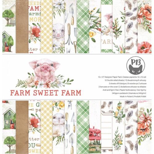 P13 Paper Pad 12x12" - Farm Sweet Farm