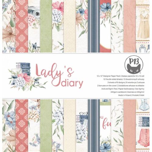 P13 Paper Pad 12x12" - Ladys Diary