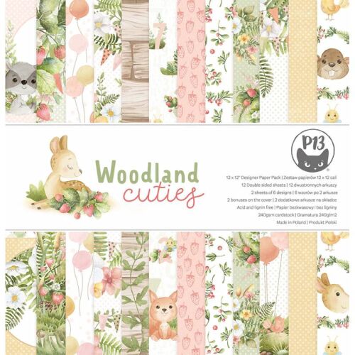 P13 Paper Pad 12x12" - Woodland Cuties