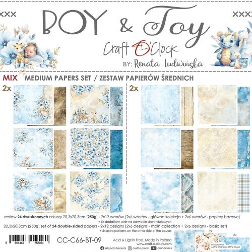CCL Paper Pack 8"x8" - Boy & Toy