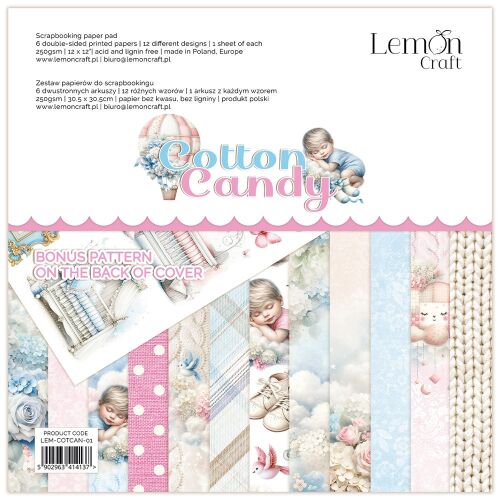 LEM Paper Pack 12"x12"- Cotton Candy