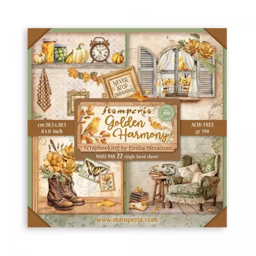 STP Paper Pad 8x8" - Golden Harmony Maxi Single Face