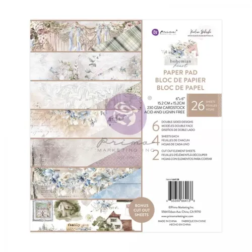PRM Paper Pad 12"x12" - Bohemian Heart