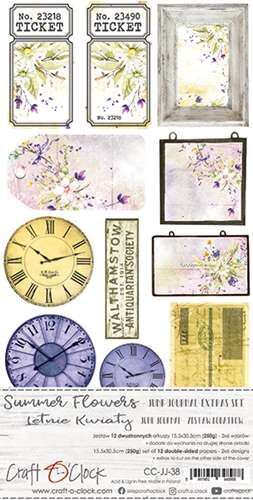 CCL Paper Pack 6"x12" - Junk Journal Set Summer Flowers