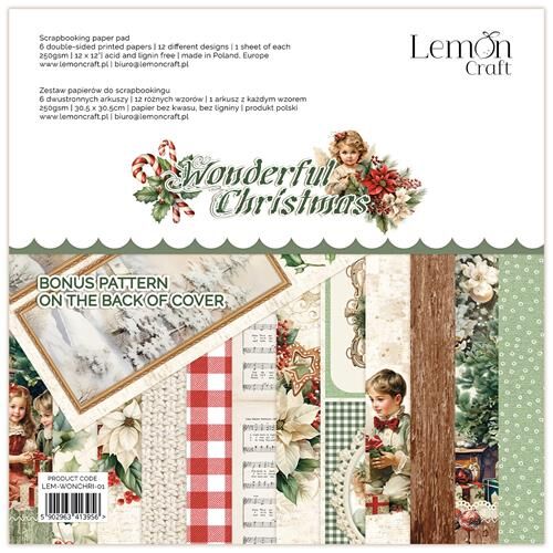 LEM Paper Pack 12"x12"- Wonderful Christmas