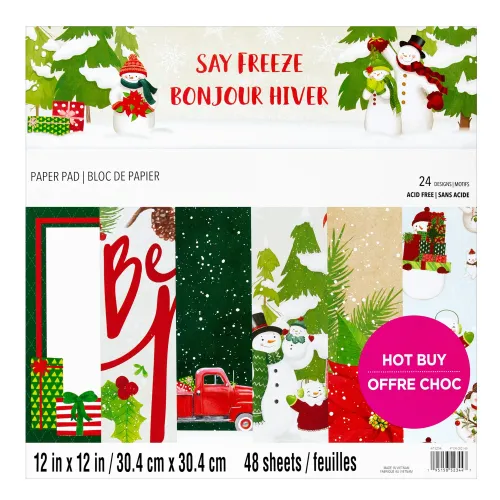 CSM Paper Pad 12"x12" - Say Freeze