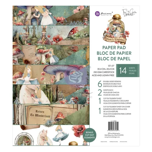 PRM Paper Pad 12"x12" - Return to Wonderland