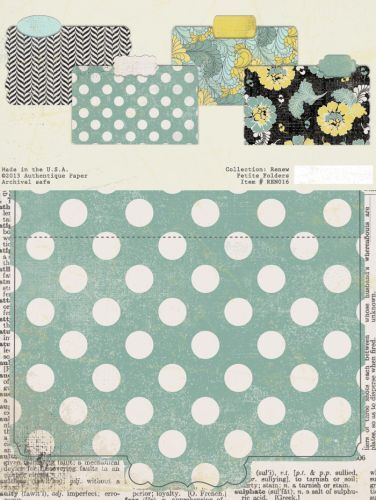 Authentique Mini File Folder - Renew, 2,95