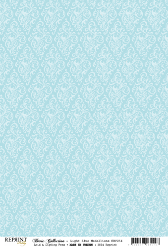 RPR Cardstock A4 - Lightblue Medallion