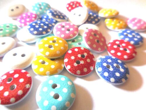 SRH Embellishments - Buttons/Knöpfe Dots 16 mm