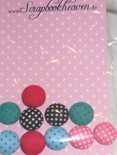 SRH Embellishments - Buttons/Knöpfe Dots Textil 12 mm