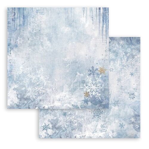 STP Cardstock - Create Happiness Dewdrops Blue Snowflakes