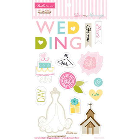 BLB Chipboard - Love & Marriage Wedding Icons