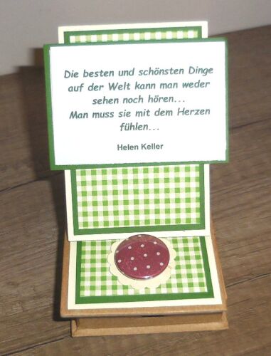 SRH Bastelkit - Zettelbox Grün Karo