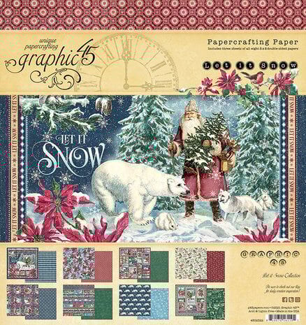 G45 Paper Pad 8"x8" - Let it Snow