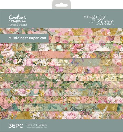 CRC Paper Pad 12"x12" - Vintage Rose