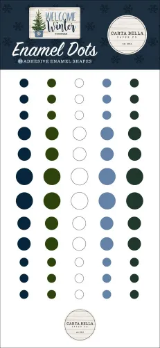 CTB Embellishments - Enamel Dots Welcome Winter
