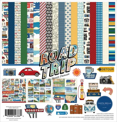 CTB Paper Pack 12x12" - Collection Kit Road Trip