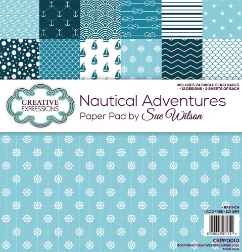 CRX Paper Pack 8x8" - Nautical Adventures by Susan Wilson
