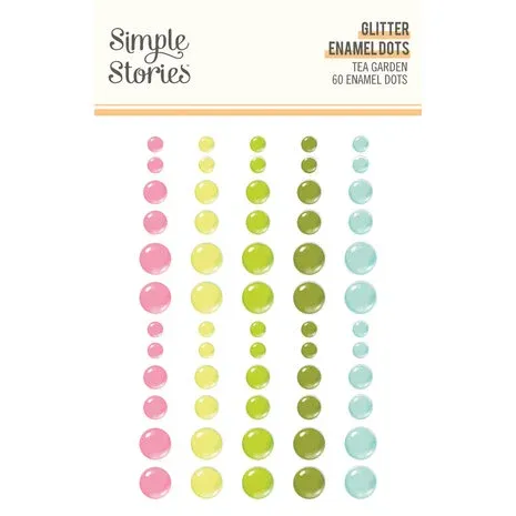 SST Embellishments - Enamel Glitter Dots Tea Garden