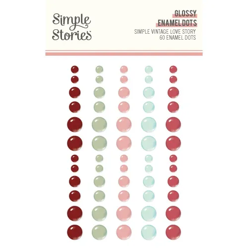 SST Embellishments - Enamel Dots Simple Vintage Love Story