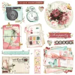 SST Chipboard - Simple Vintage Love Story Chipboard Clusters