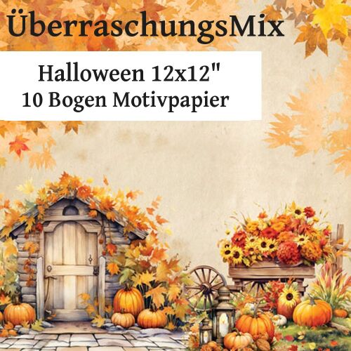 SRH Überraschungspaket 10 Bogen 12"x12" Papier/Cardstock-Mix Halloween