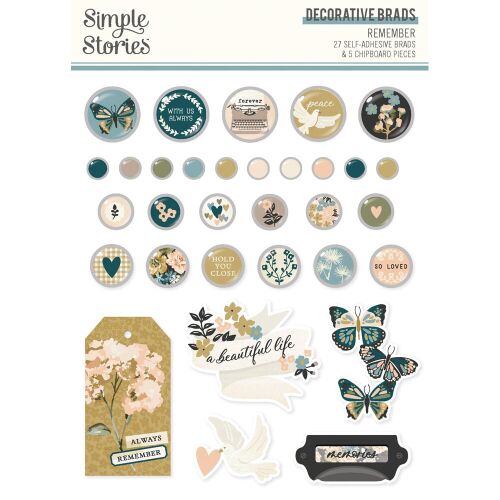 SST Embellishments - Brads Remember
