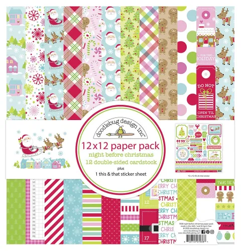 DDB Paper Pad 12"x12" - Night before Christmas